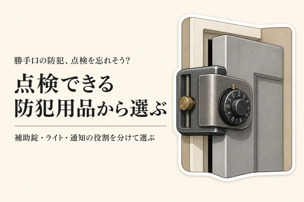 勝手口の防犯はどこまで必要？出入りが少ない家の補助錠・センサーライトの選び方