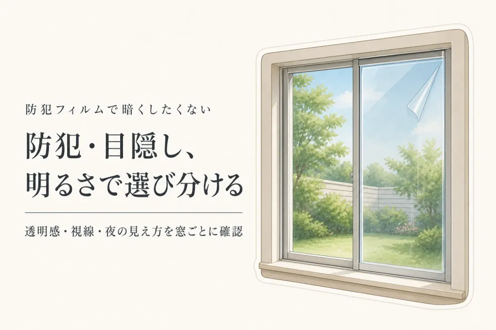 防犯フィルムで部屋は暗くなる？リビング・子ども部屋・目隠し窓の選び方