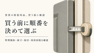 春の引っ越しで賃貸の防犯用品を選ぶ順番｜ドア用補助錠と窓用防犯アラームを原状回復から比較