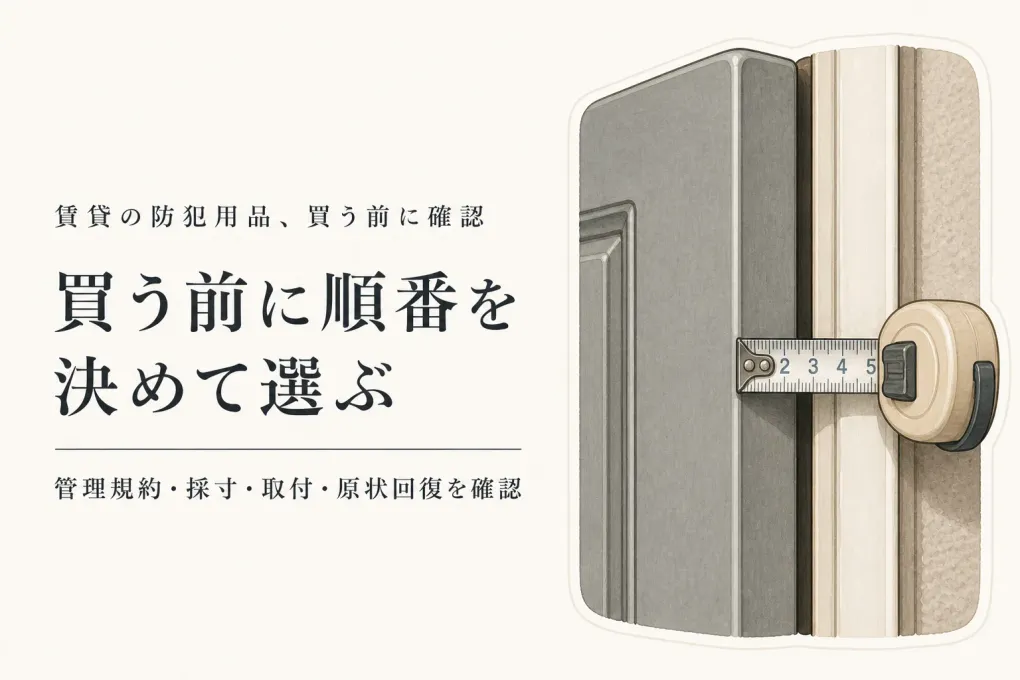 春の引っ越しで賃貸の防犯用品を選ぶ順番｜ドア用補助錠と窓用防犯アラームを原状回復から比較